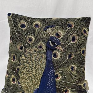 Gobelin Kussen Peacock Right Looking