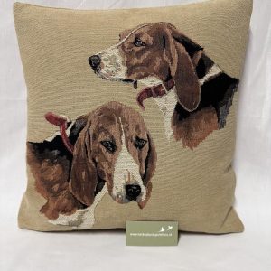 Gobelin Kussen Collar Dogs Brown, beige
