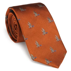 Laksen Duck In Flight Tie, blood orange
