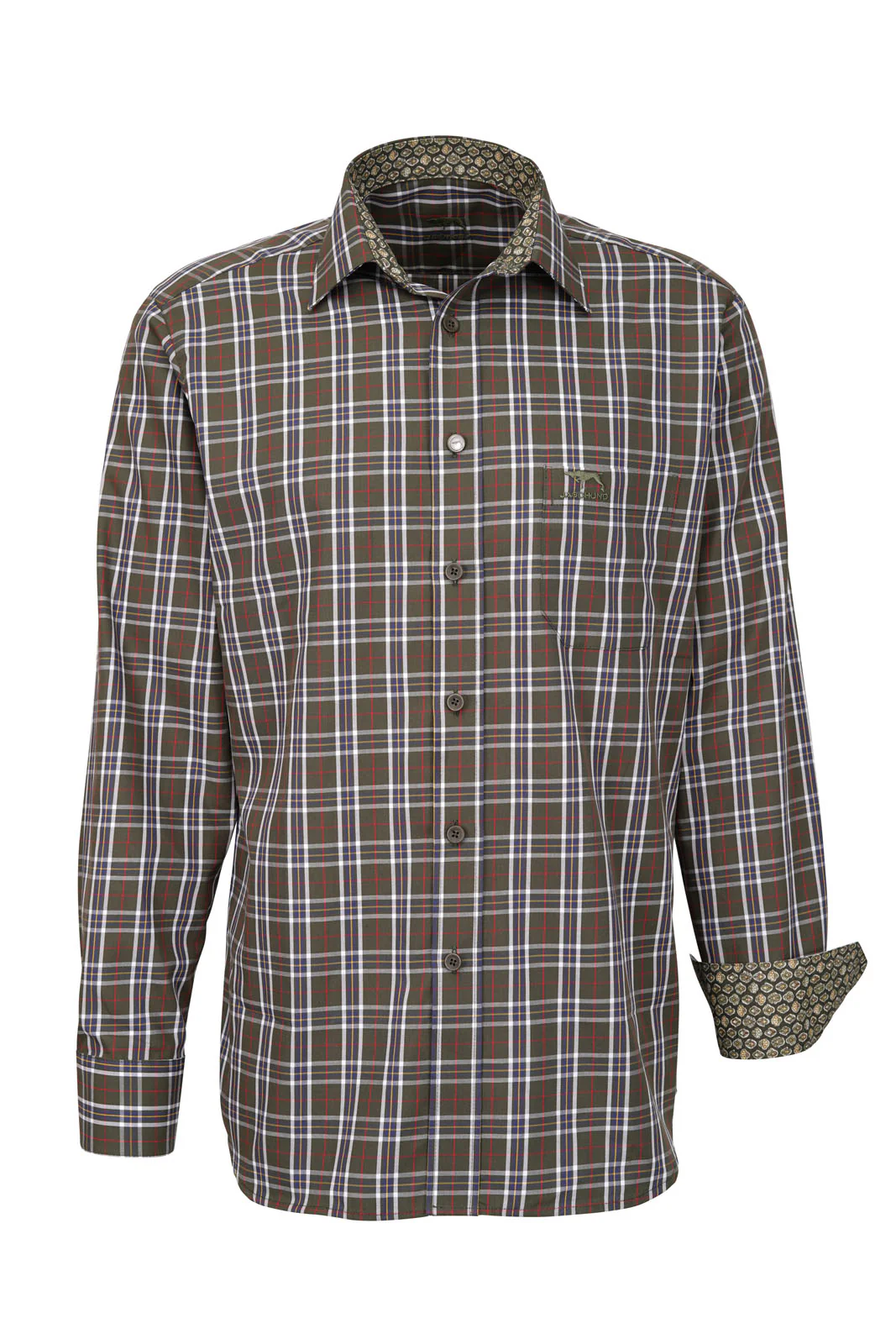 Jagdhund heren overhemd "Joseph", green check - Image 3