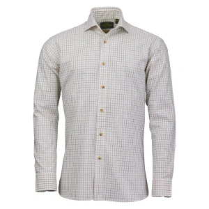 Laksen Irving Cotton Wool Shirt, olive/rum