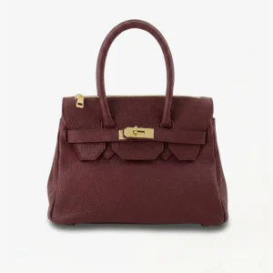 Burgundy Middel Gouden Details - Tas