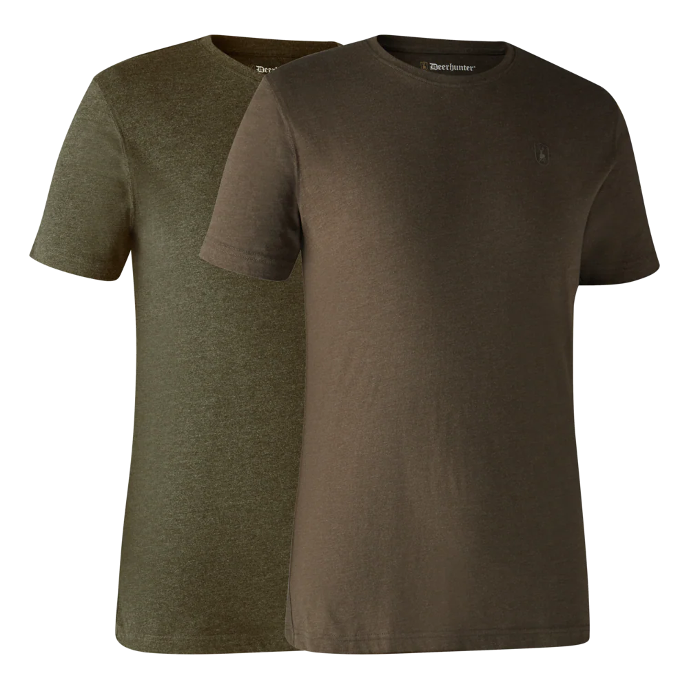 Deerhunter Basic O-neck Men (2 pack) in Adventure Green/Brown Leaf - Image 2
