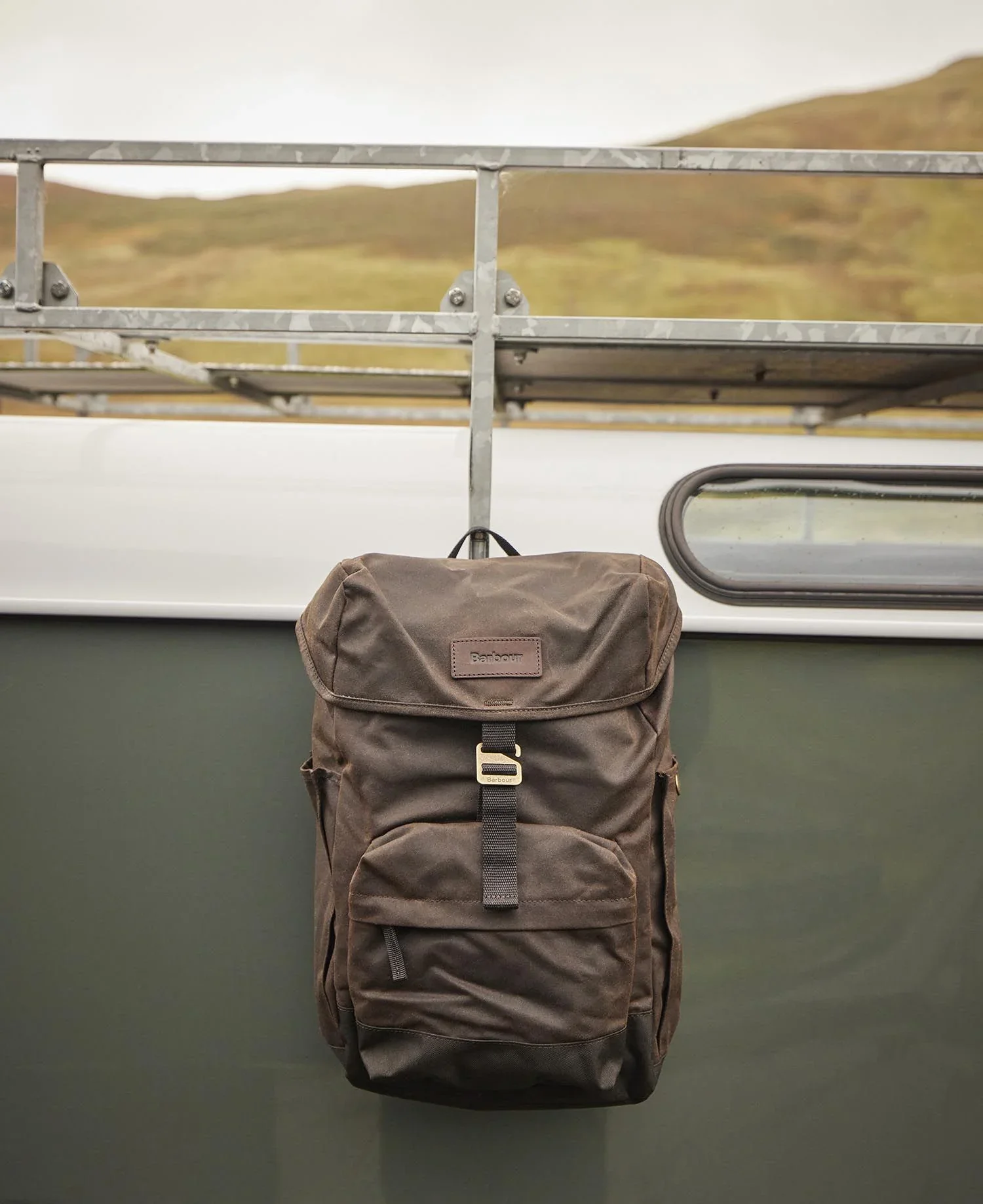 Barbour Essential Wax Backpack, olive - Image 8