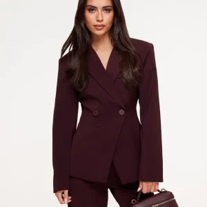 Aubergine Luxe Classic Getailleerde - Blazer