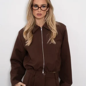 Bruine Premium Achterkant Detail - Jas