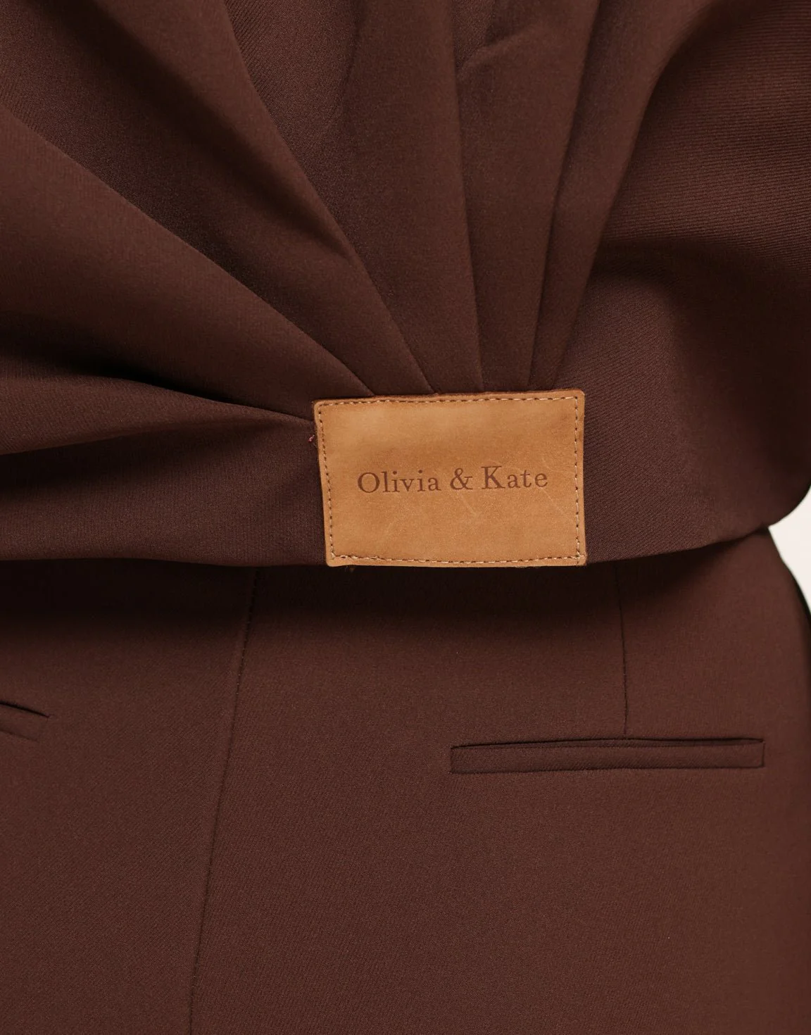 Bruine Premium Achterkant Detail Jas- Set - Image 6