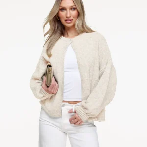 Creme Gebreide Knoop - Vest