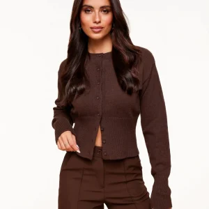 Donkerbruine Basic Knopen - Vest