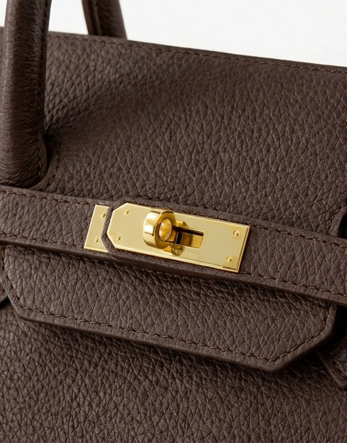 Donkerbruine Grote Gouden Details - Tas - Image 3