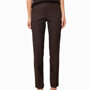 Donkerbruine Lange Fitted Classic - Pantalon
