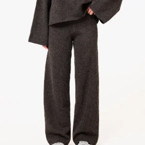 Donkerbruine Premium Gebreide Wijde - Broek