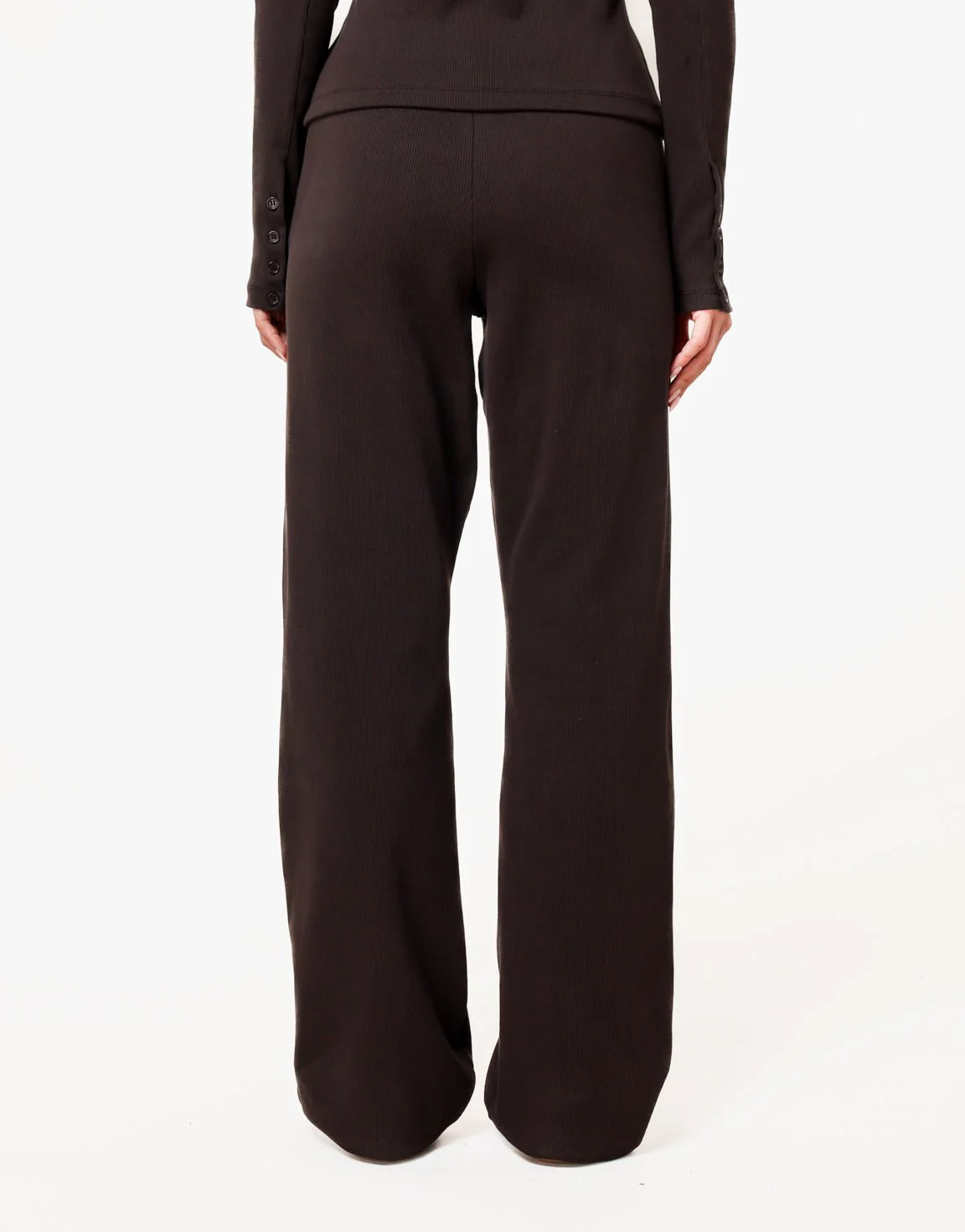 Donkerbruine Ribbel Lange Lounge - Broek - Image 3