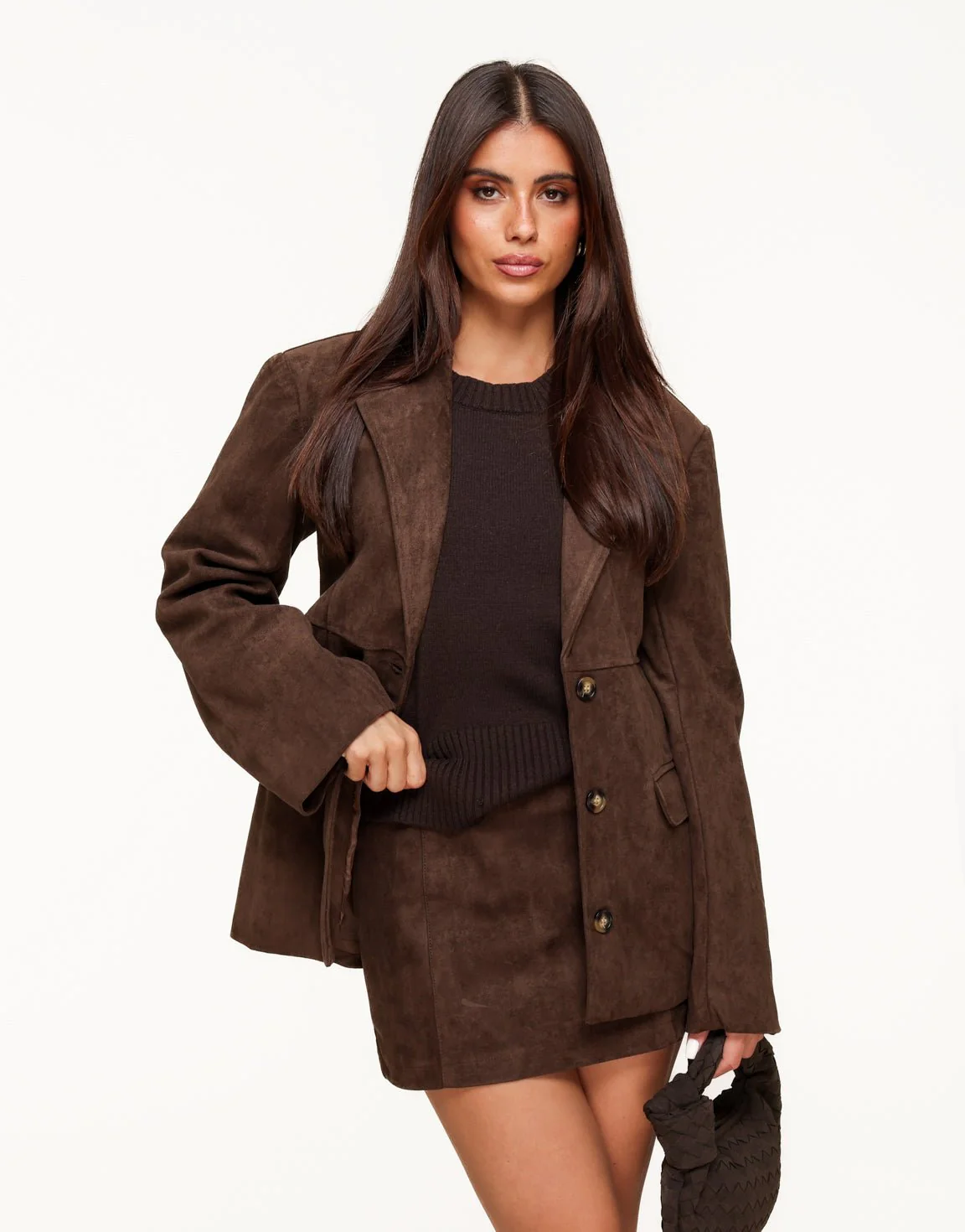 Donkerbruine Suede - Skort - Image 4
