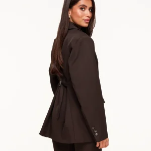 Donkerbruine Classic Rug Riem Detail - Blazer
