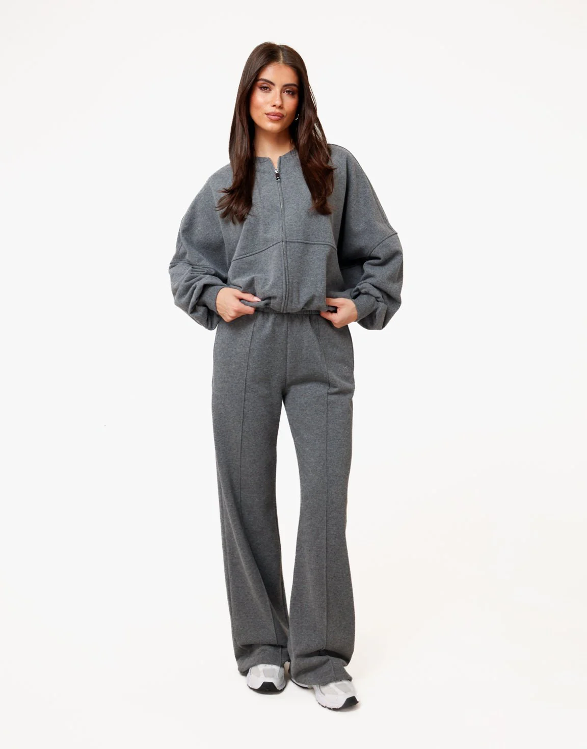 Donkergrijze Wijde Naden Jogging - Broek - Image 5