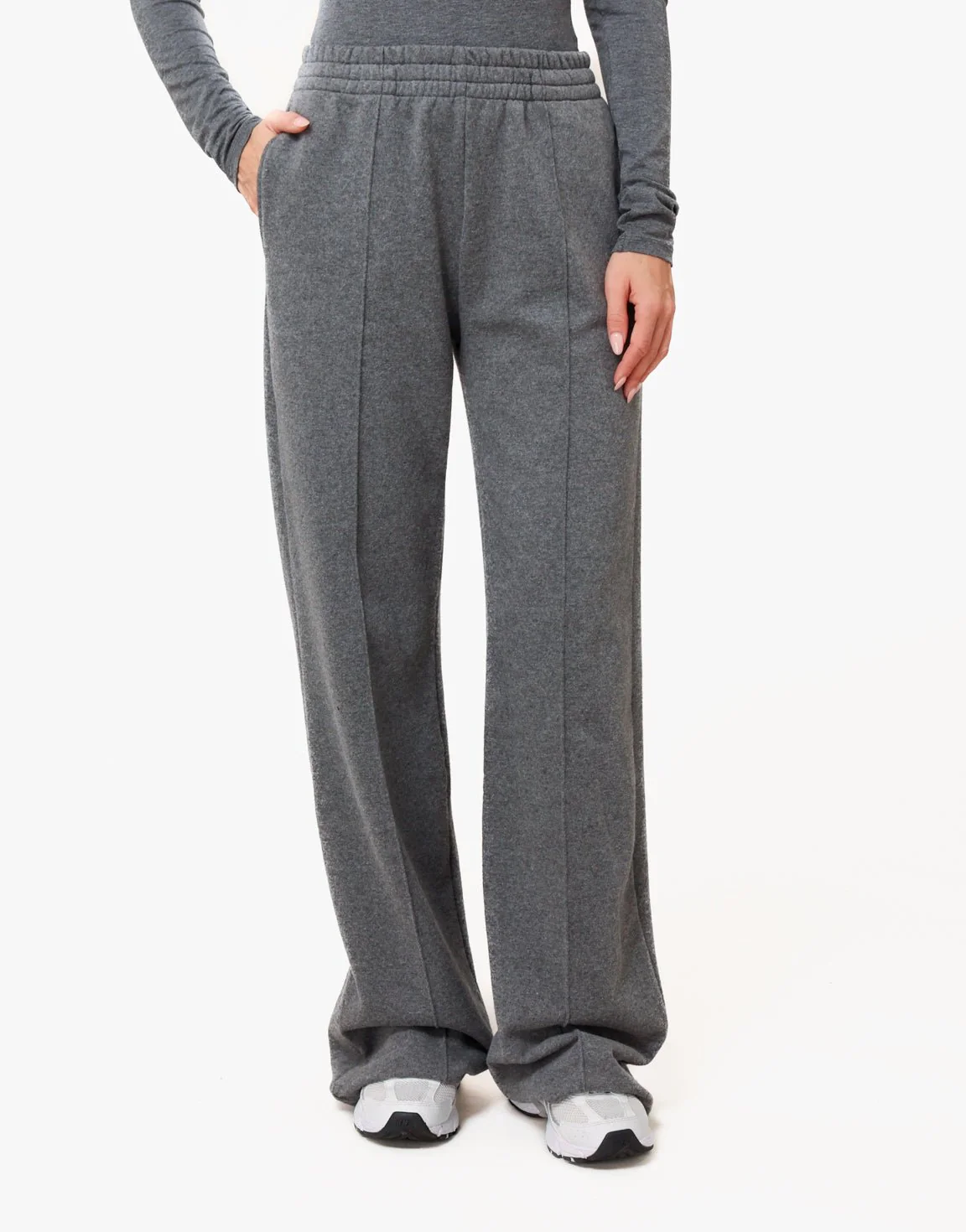 Donkergrijze Wijde Naden Jogging - Broek - Image 2