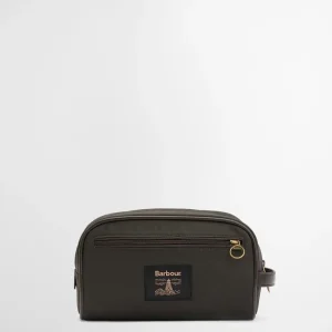 Barbour Wax Washbag, olive