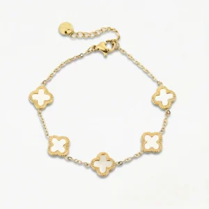Gouden Bloemvormige - Armband