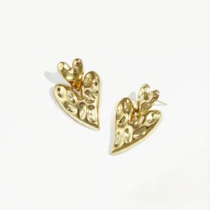 Gouden Hart Hanger Motief - Oorbellen