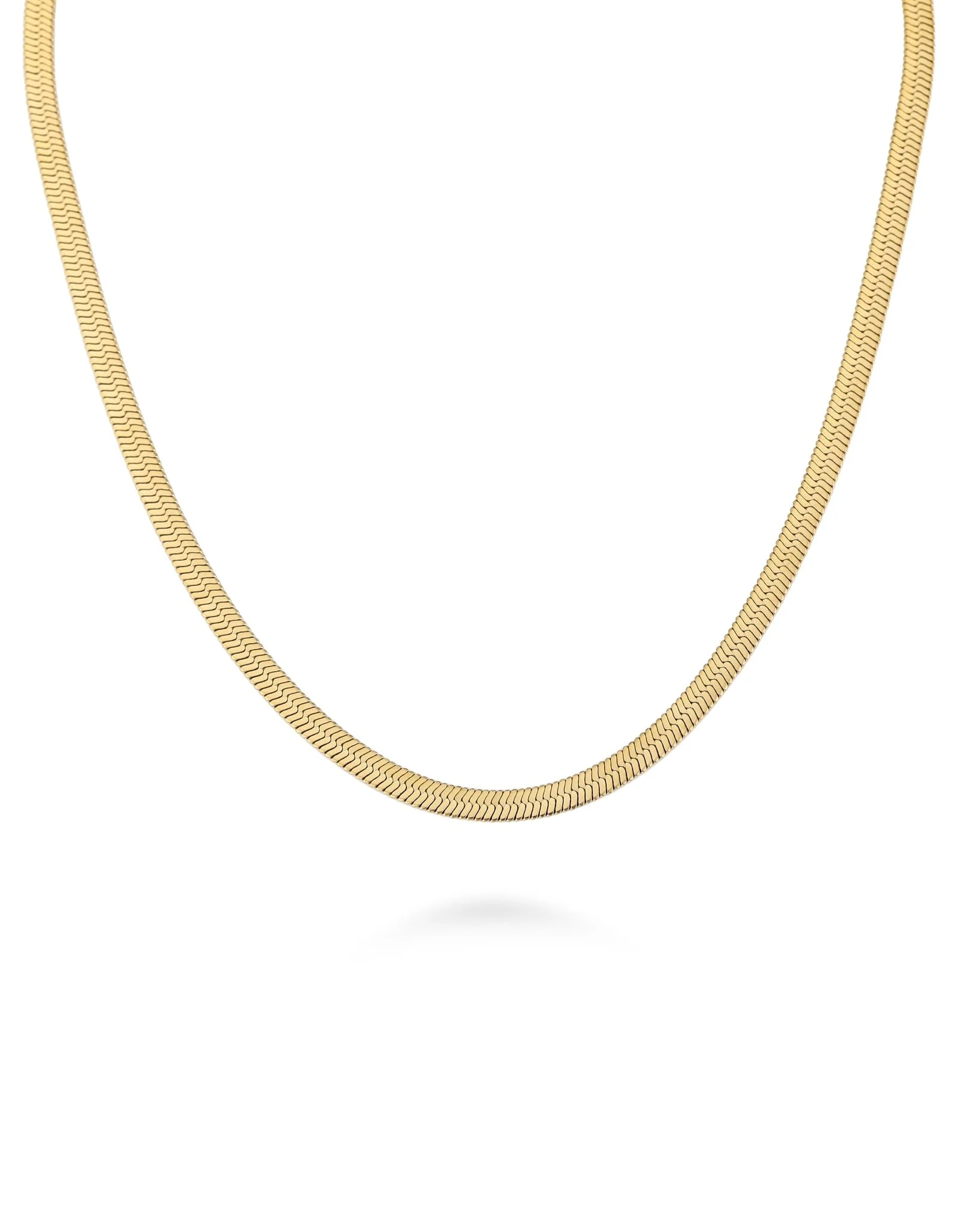 Gouden Platte Schakel - Ketting - Image 2