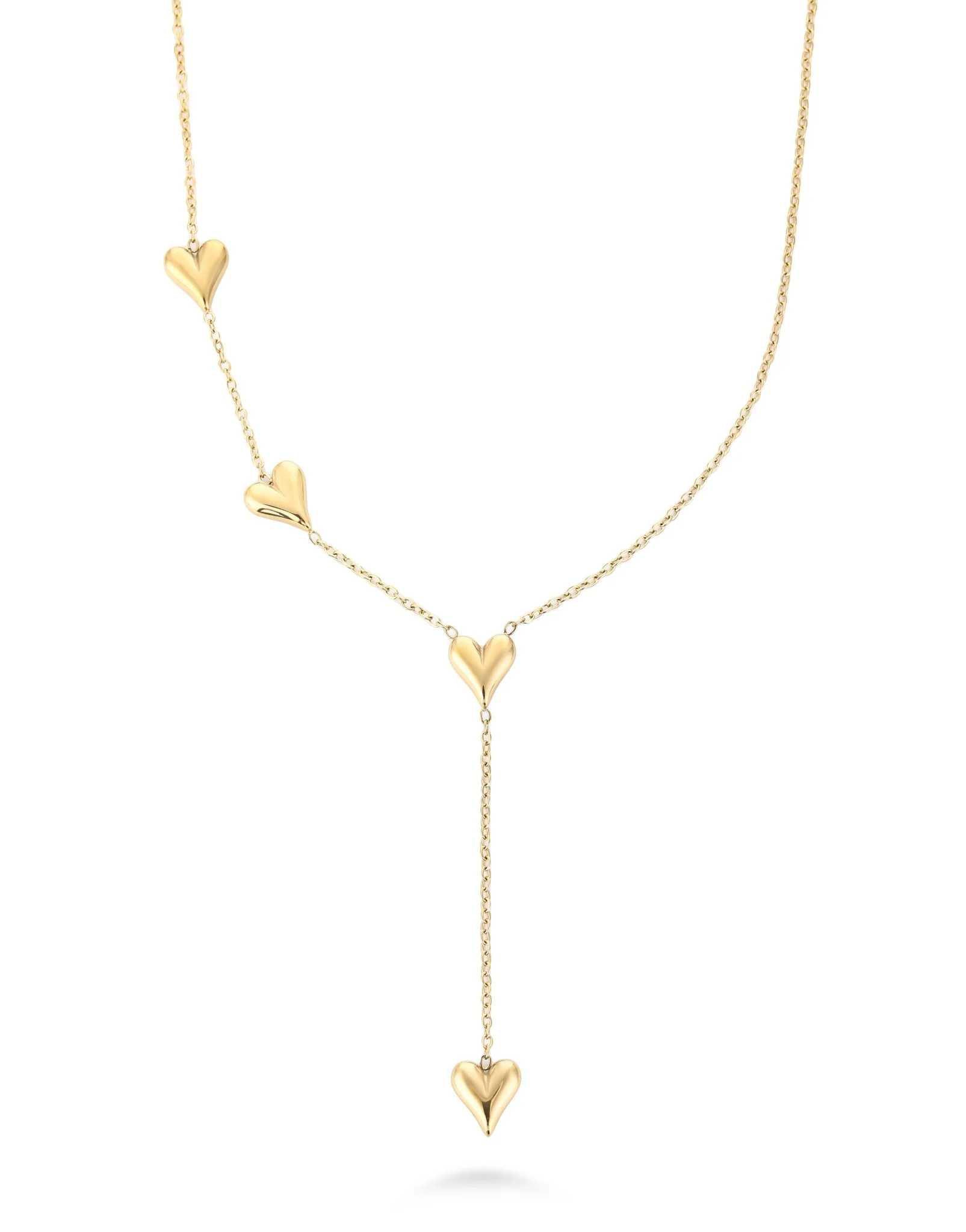 Gouden Verlengde Hartjes - Ketting