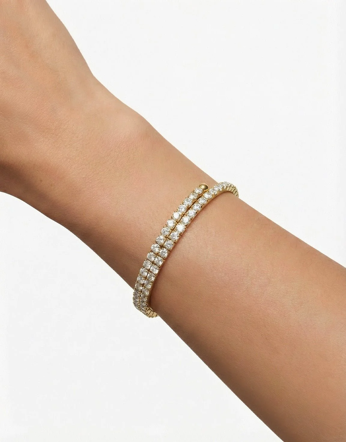 Gouden Zirkonia Stenen Bangle - Armband - Image 3