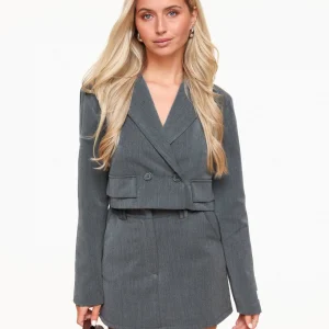 Grijze F/W Edit Cropped Blazer Skort - Set