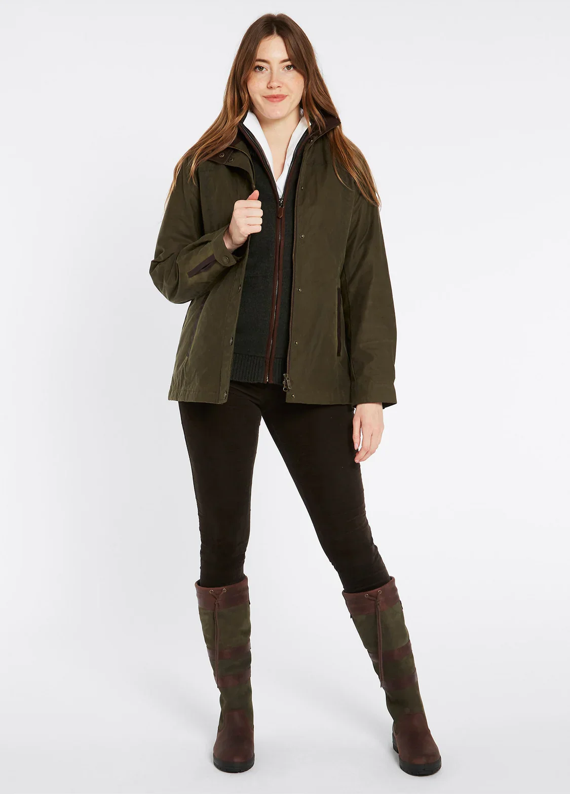 Dubarry Mountrath Ladies Wax Cotton Jacket, fennel - Image 3