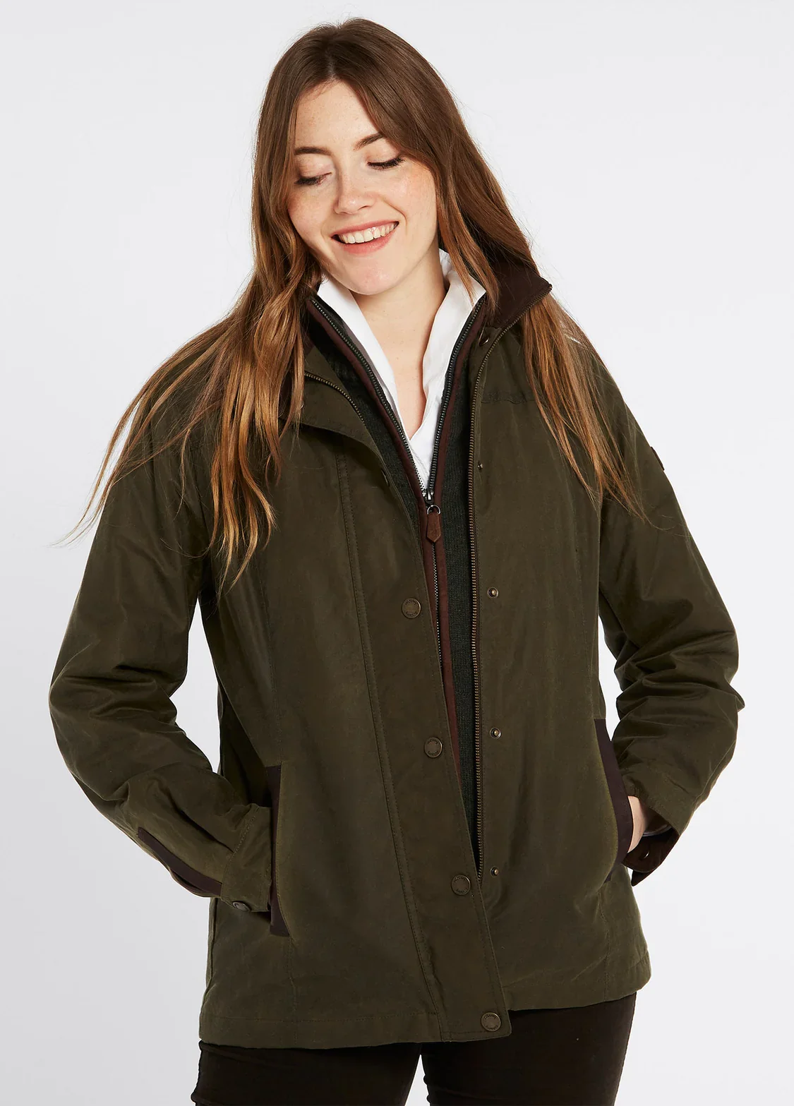 Dubarry Mountrath Ladies Wax Cotton Jacket, fennel - Image 4