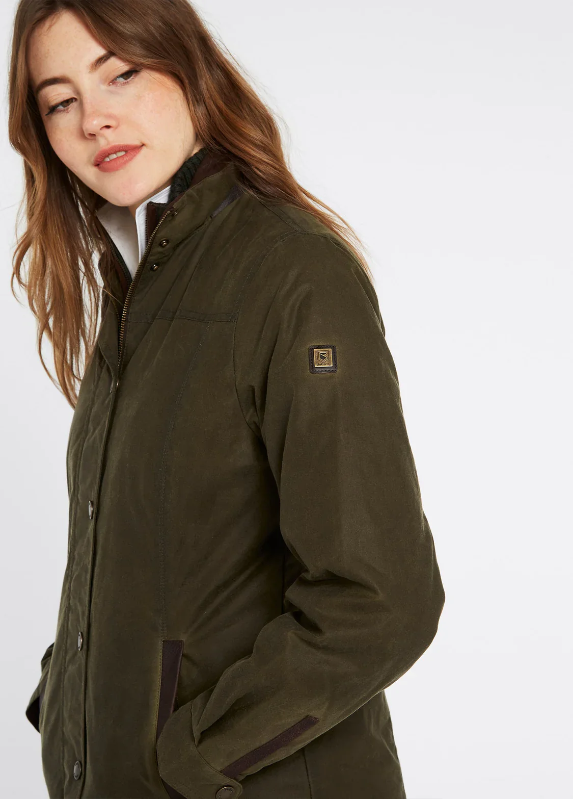 Dubarry Mountrath Ladies Wax Cotton Jacket, fennel - Image 5