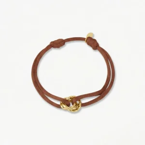 Roest Oranje Gedraaide Ringetjes Touw - Armband