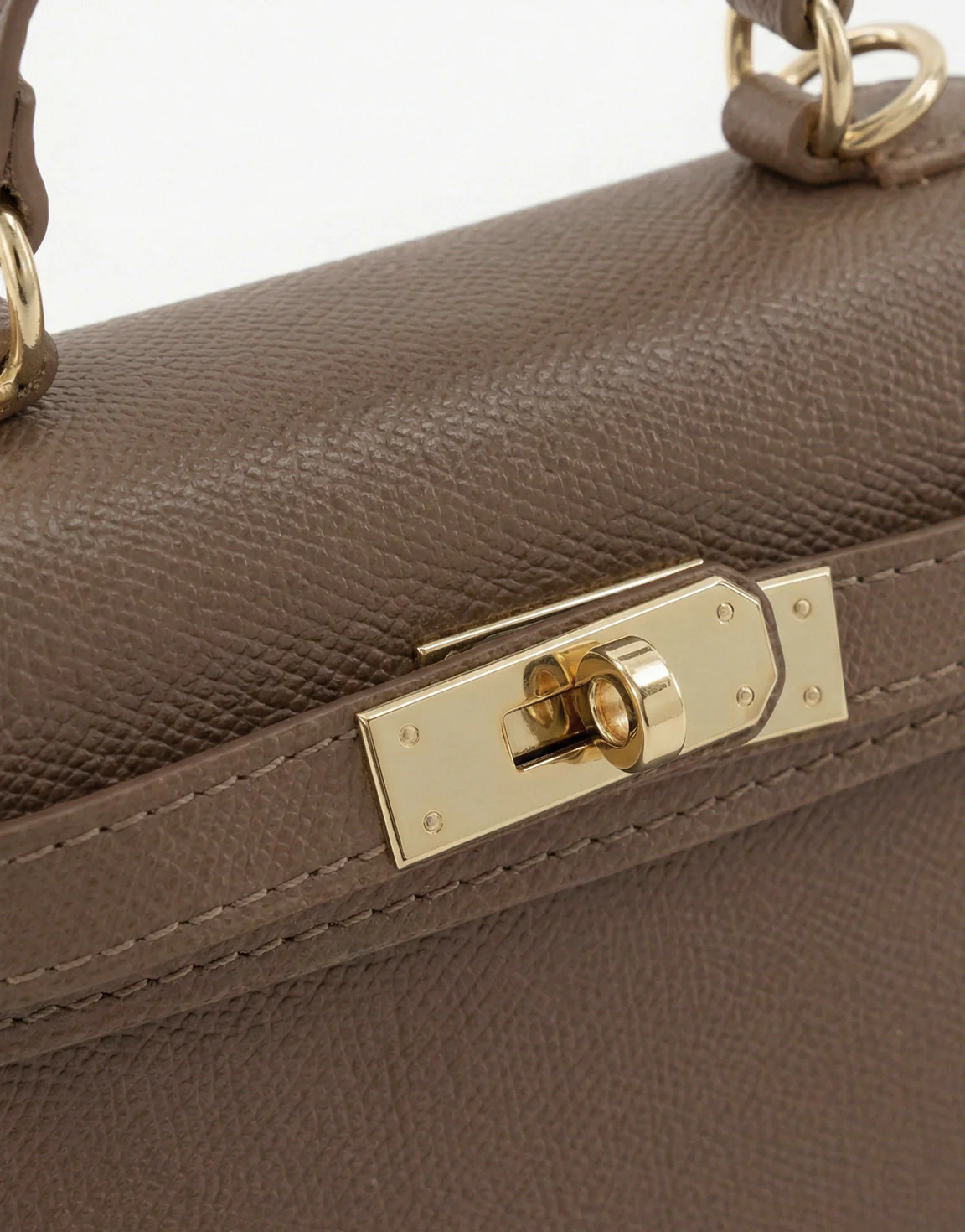 Donkertaupe Gouden Midi Detail - Tas - Image 3