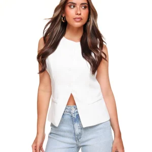 Witte Hoge Knopen - Gilet