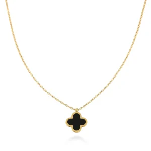 Zwarte Klaver - Ketting